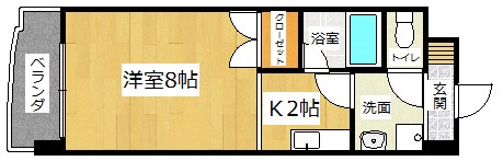 北九州市小倉南区下曽根新町のマンションの間取り