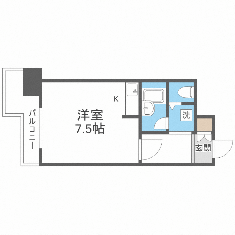 札幌市北区北十三条西のマンションの間取り