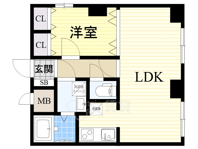 大阪市淀川区宮原のマンションの間取り