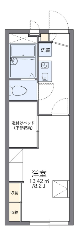 レオパレスコンフォール　ミノの間取り