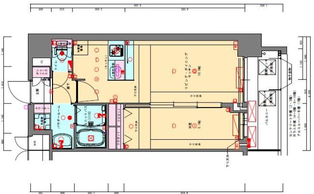 神戸市兵庫区駅南通のマンションの間取り