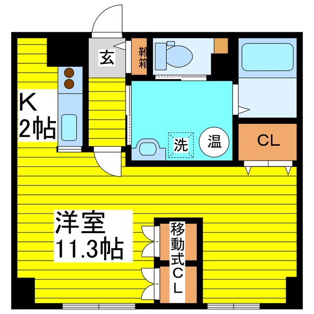 札幌市東区北十三条東のマンションの間取り