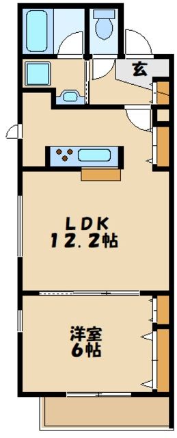 川崎市宮前区初山のアパートの間取り