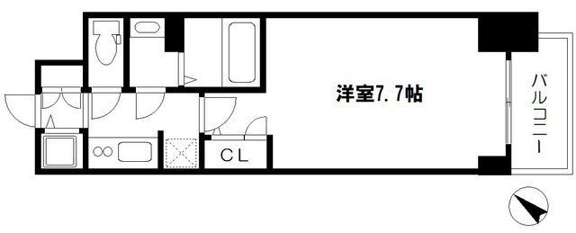 大阪市港区夕凪のマンションの間取り