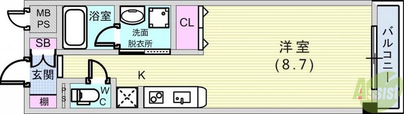 エル・セレーノ石屋川の間取り