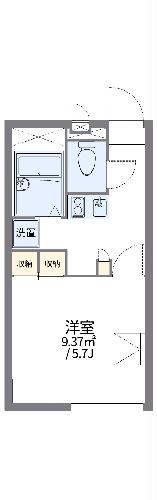 レオパレスグレープヒルＢの間取り