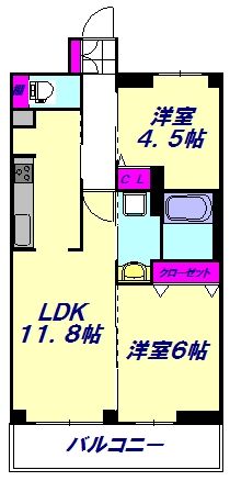 コンフォリア川口本町の間取り