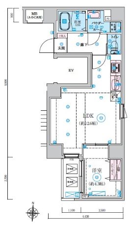 墨田区両国のマンションの間取り