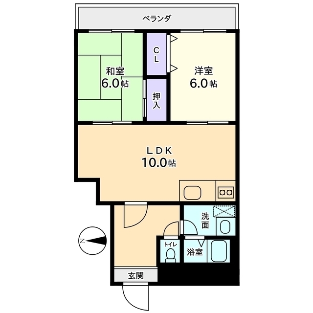 信開ウエラコート大領中の間取り