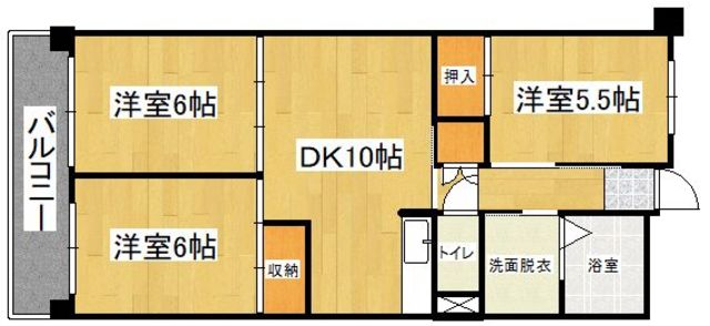 ビレッジハウス香椎浜タワーの間取り