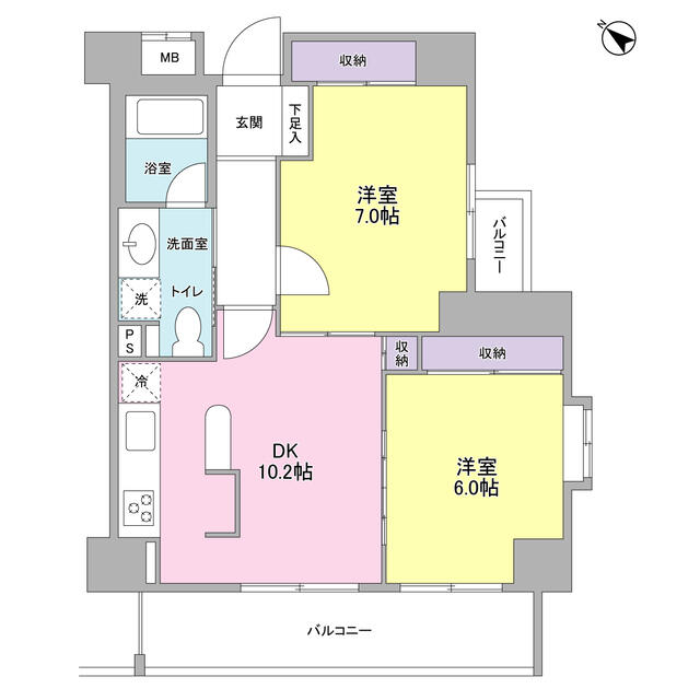 北区滝野川のマンションの間取り