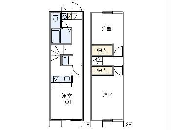 レオパレスアゼリアの間取り