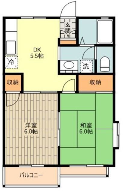 昭島市大神町のアパートの間取り