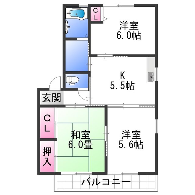 シャーメゾン打田の間取り