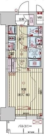 プレサンスOSAKA　DOMECITY　クロスティの間取り