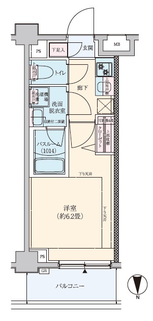 川崎市川崎区中瀬のマンションの間取り