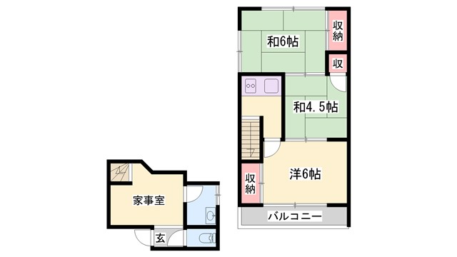 飾西メゾネットの間取り