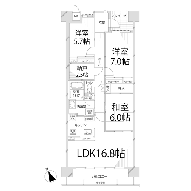 キャッスルコート飯田の間取り