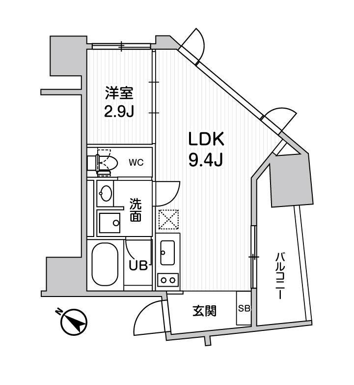 豊島区巣鴨のマンションの間取り