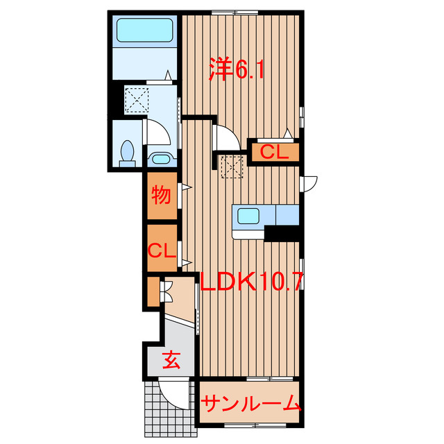 八千代市緑が丘西のアパートの間取り