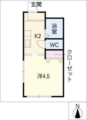 サンハイツ長坂Ｂ棟の間取り