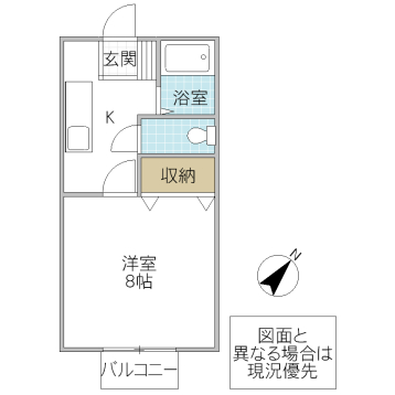 成島ハイツの間取り