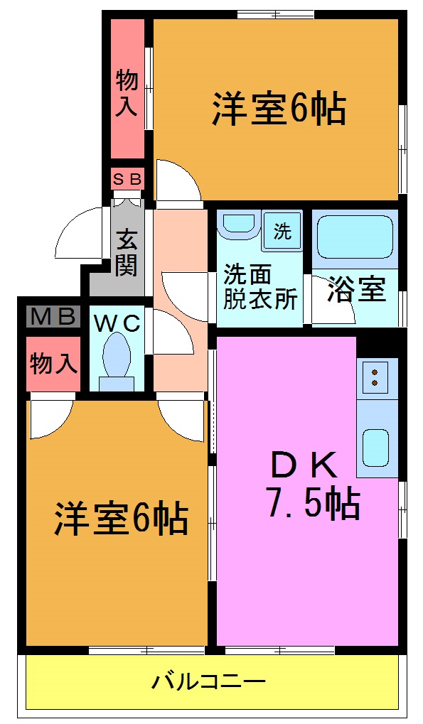 サンシティヒコタC-3の間取り