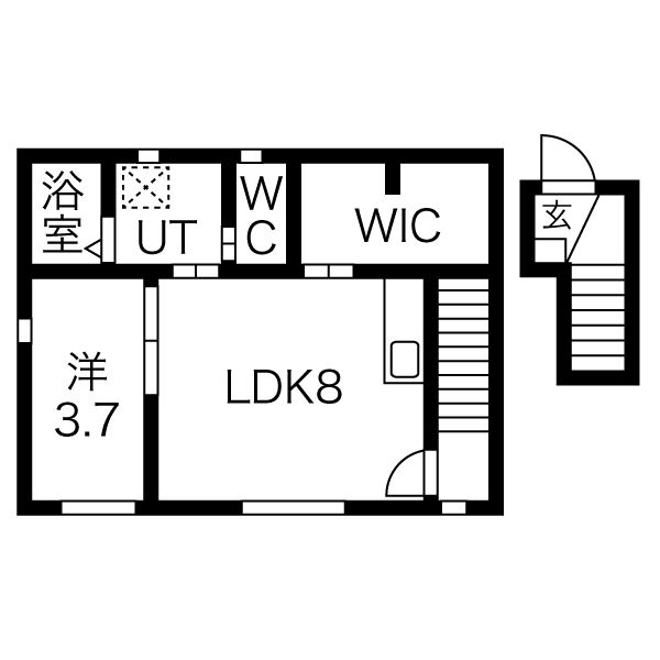 山形市大手町のアパートの間取り