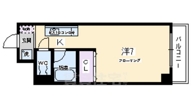 【グランタック四条大宮の間取り】