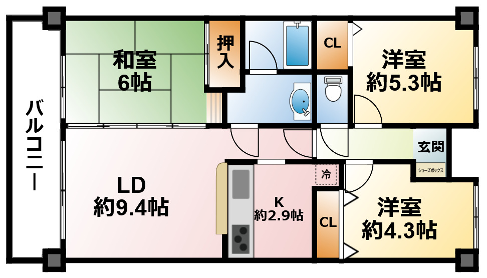 山武市殿台のマンションの間取り