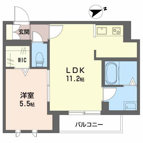 倉敷市松島のマンションの間取り