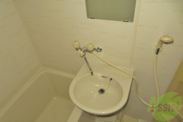 洗面設備　洗面はかわいいボウル型。あるとないでは意外と違います。