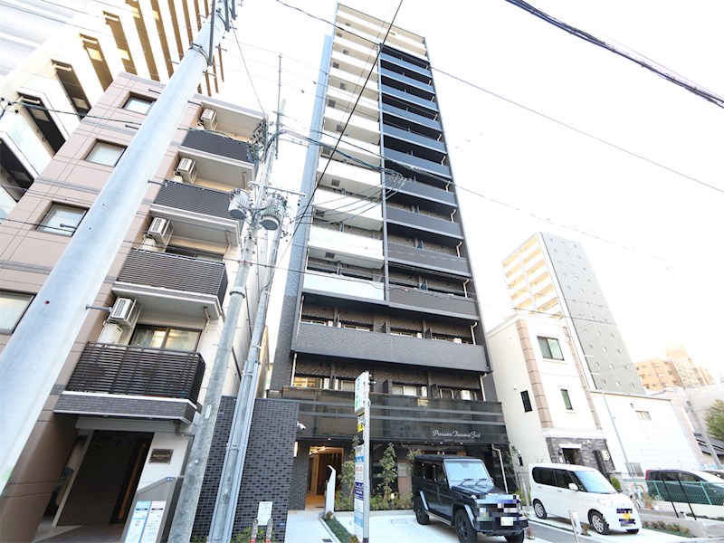 建物外観　外観　オートロック　宅配ＢＯＸ　防犯カメラ　外壁タイル張り