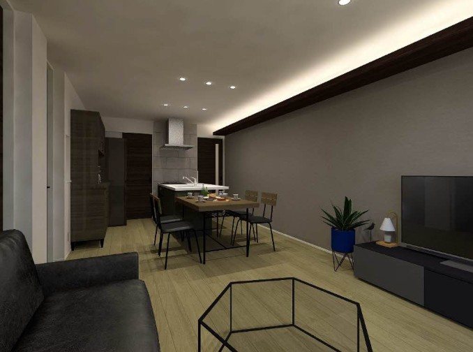 居室・リビング　パース