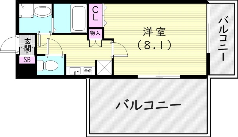 レジディア甲東園の間取り写真