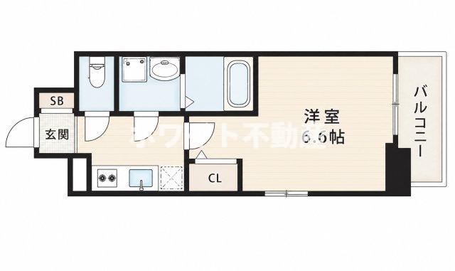 ＪＲ大阪環状線 玉造駅 徒歩7分 10階建 築9年の間取り写真