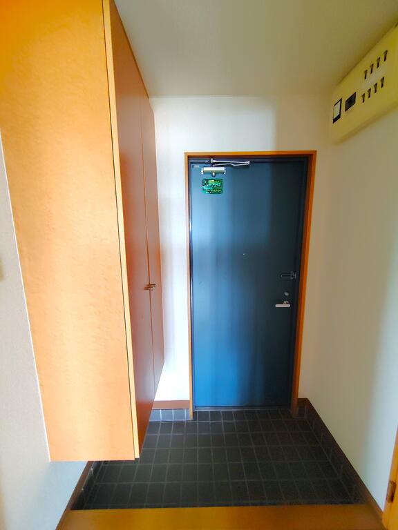 玄関　天井高の高いシューズBOXなので靴以外のものも収納できますね