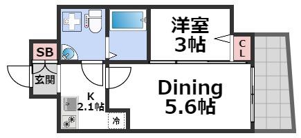 セレニテ上町台の間取り写真