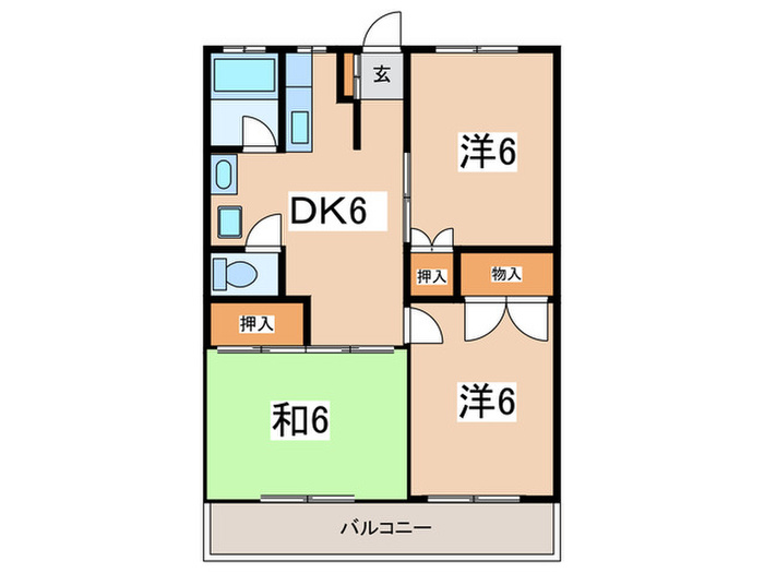 グリ-ンヴァレイA棟の間取り写真