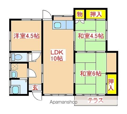 ハピネス住吉の間取り写真