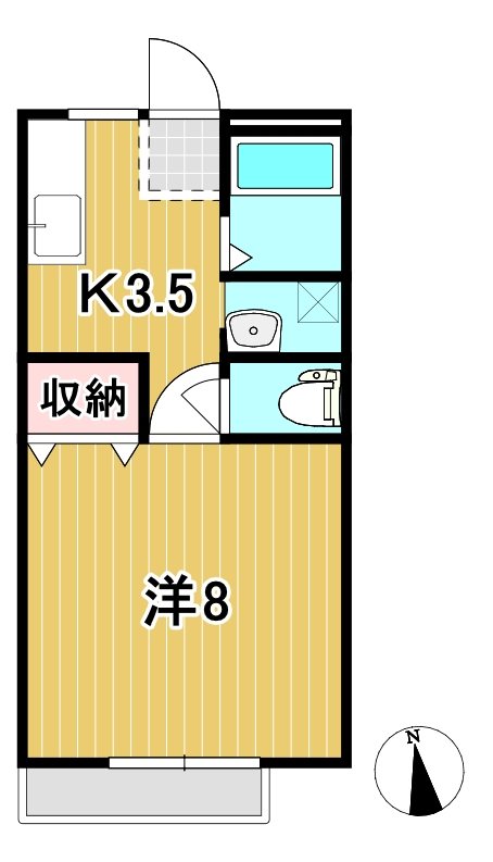 メールハイツAの間取り写真