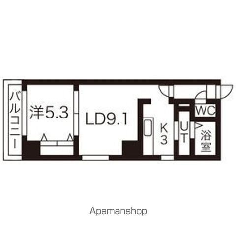Space北3条の間取り写真