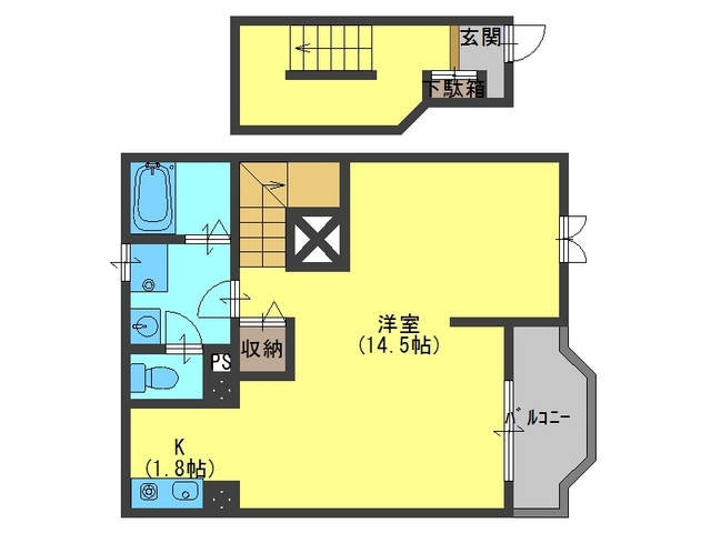 橿原市十市町のアパートの間取り