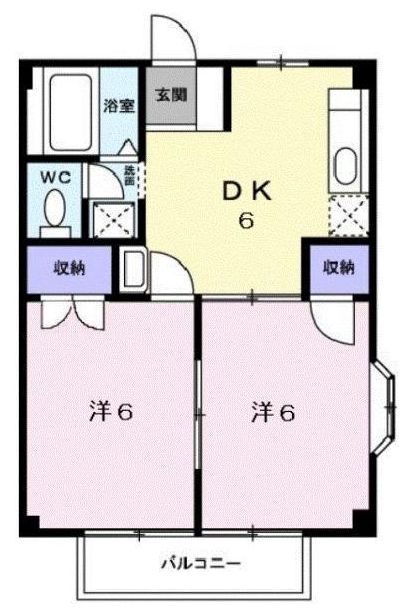 福山市駅家町大字近田のアパートの間取り