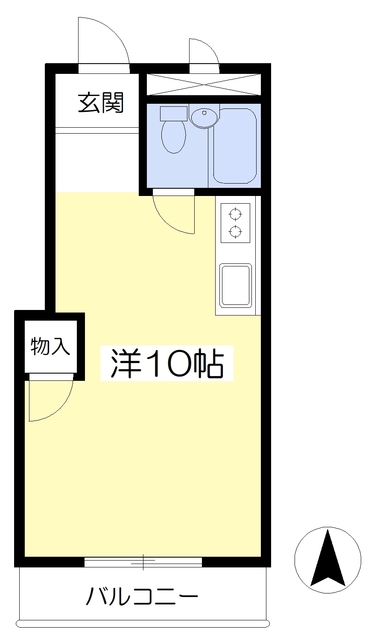 松山市小栗のマンションの間取り