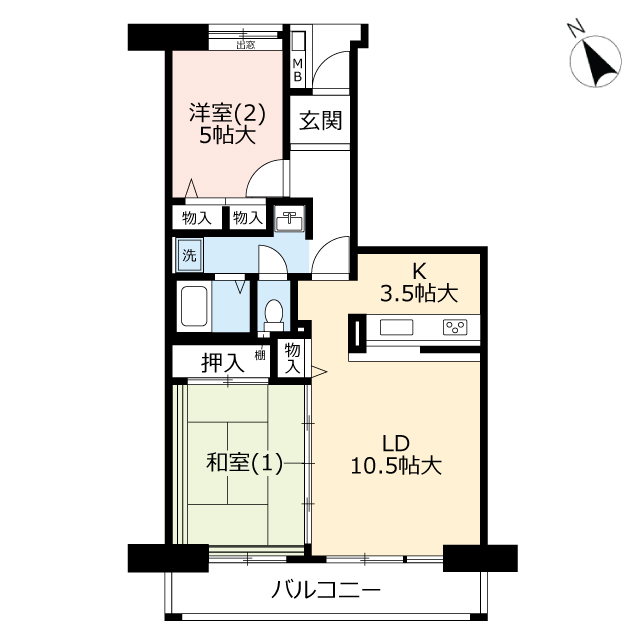 ＵＲサンヴァリエ日吉の間取り