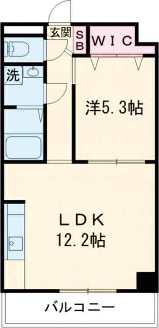 津市北丸之内のマンションの間取り