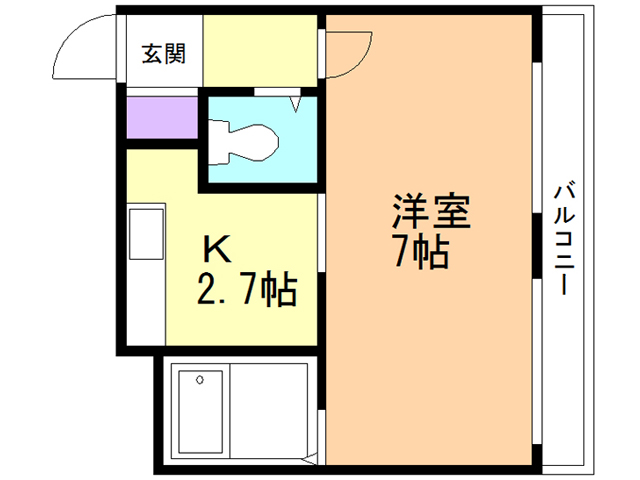 函館市亀田町のマンションの間取り