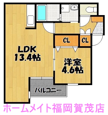 地下鉄七隈線 賀茂駅 徒歩7分 3階建 築9年の間取り写真