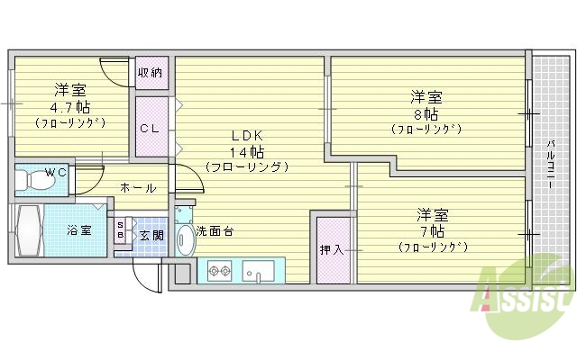 メゾン千里山の間取り